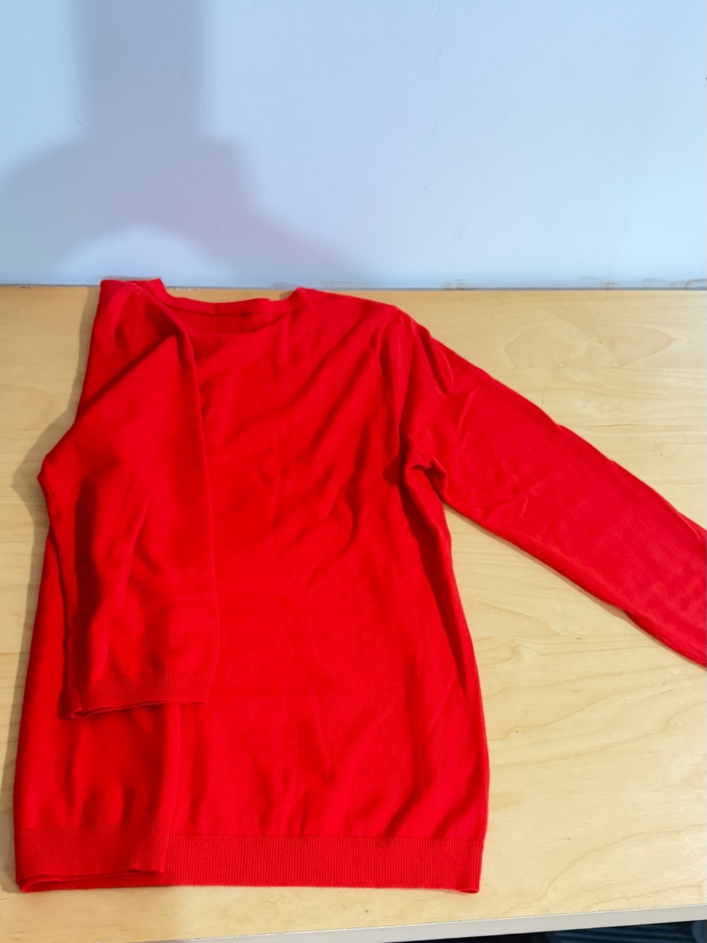 Talbots Red Button-Front Cotton Top - Picture 3 of 3